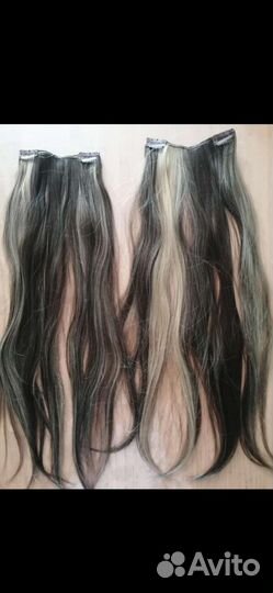 Волосы на заколках искусственные