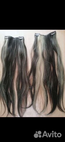 Волосы на заколках искусственные