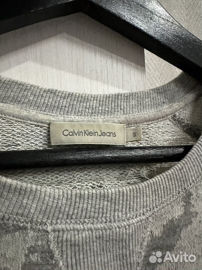 Серый свитшот Calvin Klein, бу, оригинал