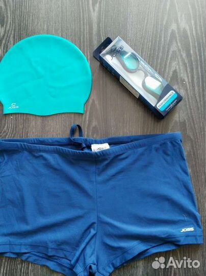 Очки для плавания, плавки, шапочка joss