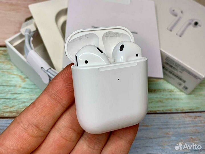 AirPods 2 + чехол в подарок Ориг микрофон