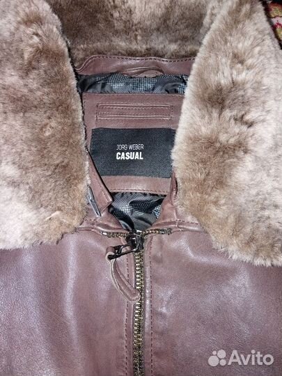 Кожаная куртка мужская 50 52 бу