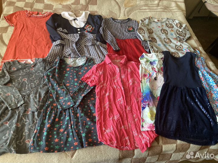 Огромный пакет одежды и обуви на девочку 7-8 лет