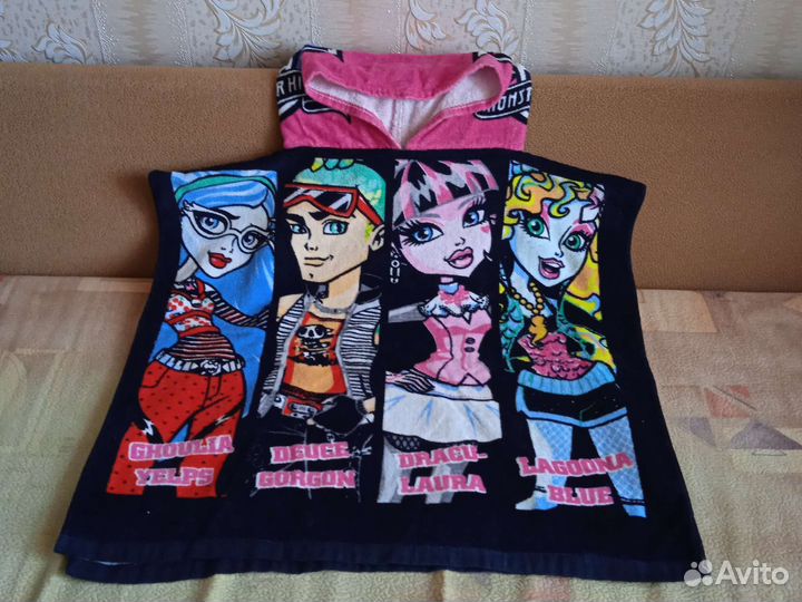 Полотенце пончо для девочек