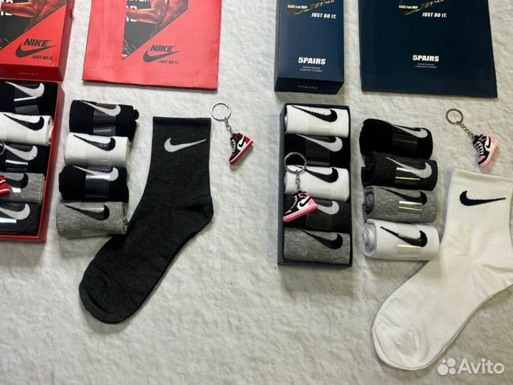 Носки Nike женские/мужские в коробке 5 пар