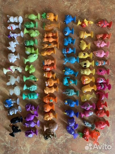 Прилипалы все разные 80 шт +4 поля-одним лотом