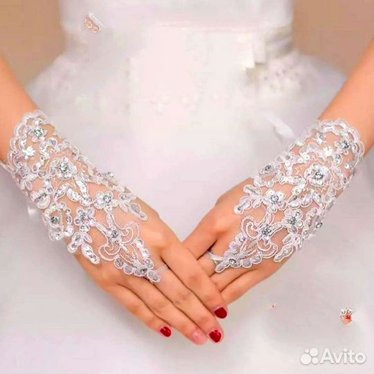 Перчатки Митенки детские белые