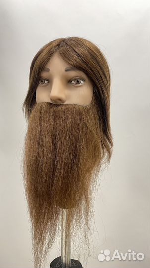 Манекен голова для причесок натуральные волосы