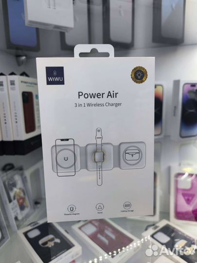 Беспроводное зарядное устройство wiwu 3 в 1 (М6)
