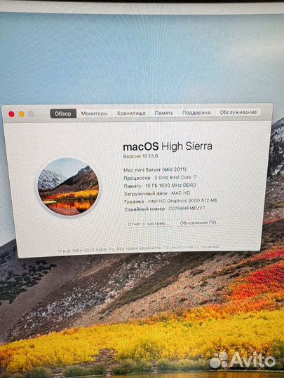 Mac mini core i7/16/256/512