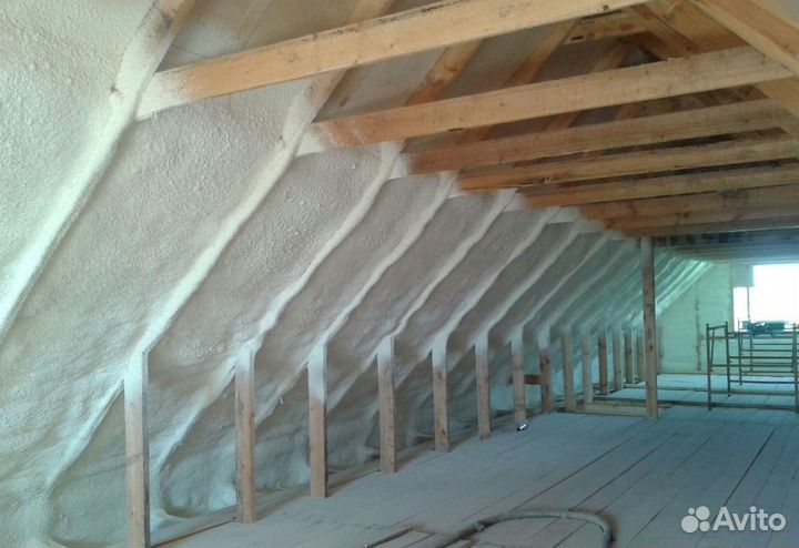 Утепление, теплоизоляция пенополиуретаном мансарды