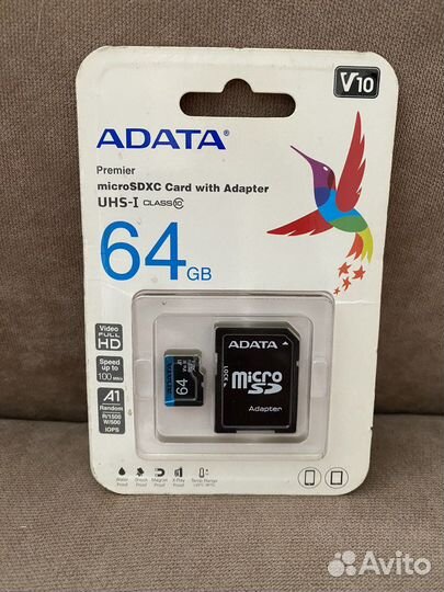 Карта памяти adata microsdxc 64 GB новая