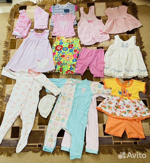 Вещи от 0 до года на девочку пакетом