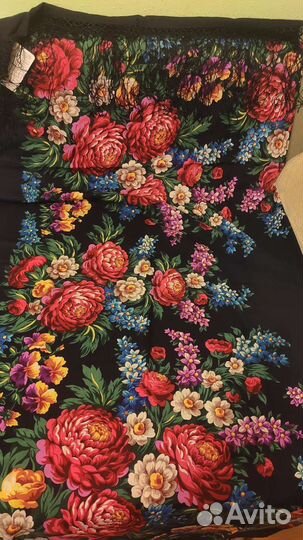 Павловопосадская шаль День победы 14