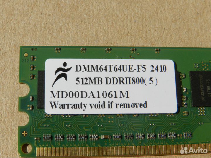 Оперативная память Digma DDR2 800 dimm 512Mb