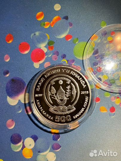 Коза. Лунный календарь. Серебро 500 Франков 2015 г