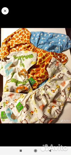 Подгузники многоразовые с вкладышами