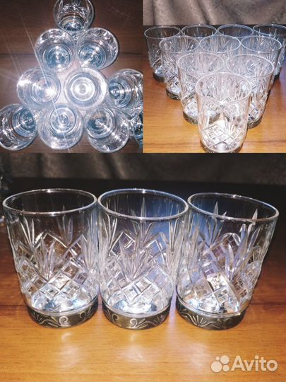 Хрустальные стаканы,рюмки,стопки СССР