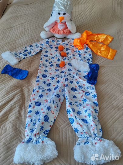 Новогодний костюм снеговика 116 рост
