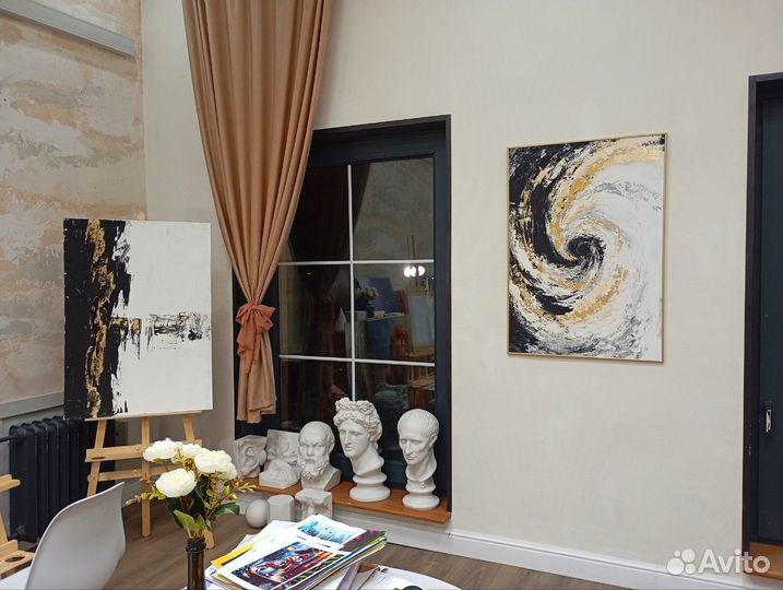 Картина 70х100см с золотом