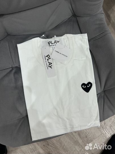 Футболка Comme Des Garcons Play Black logo Оригина