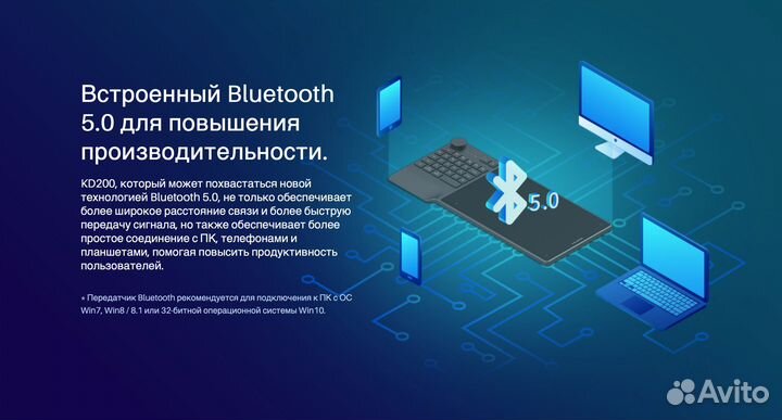 Графический планшет Huion KD200 Inspiroy Keydial