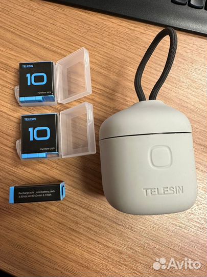 Зарядка для GoPro 9 Telesin Allin Box +3 акума