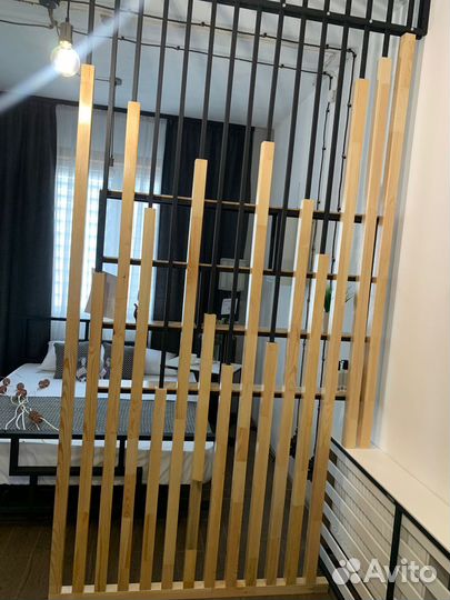 Реечные перегородки в стиле лофт 