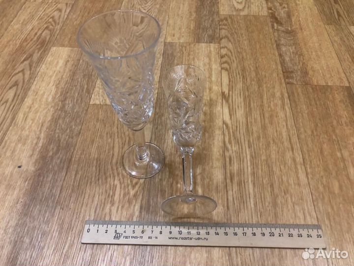 Бокалы хрустальные фужеры пара
