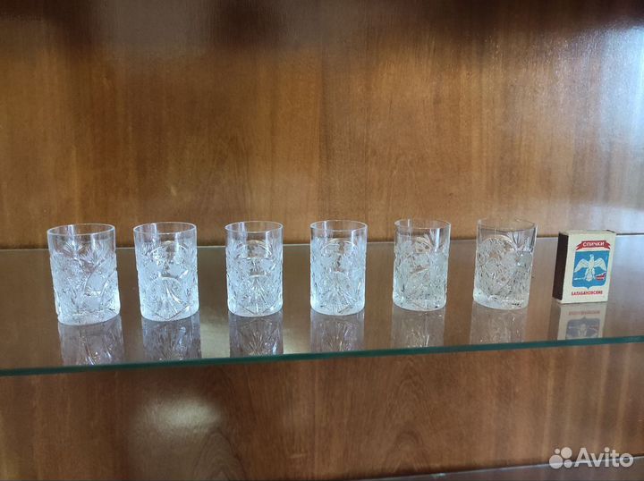Стопки рюмки хрустальные