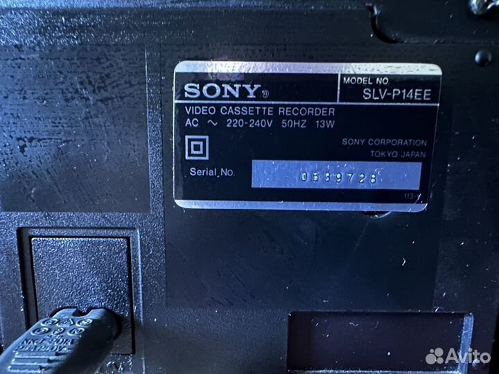 Видеоплеер sony slv-Р14ее