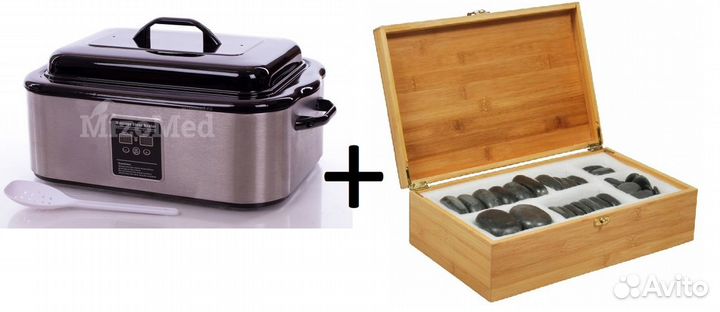 Нагреватель для камней HSH18+Набор массажных камне