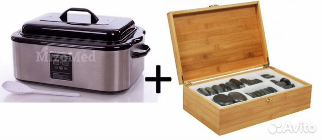 Нагреватель для камней HSH18+Набор массажных камне