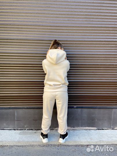 Новый теплый Костюм двойка Nike футер на плюше