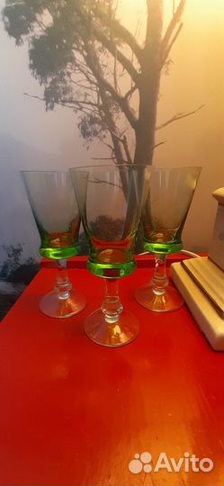 Бокалы цветное стекло. СССР