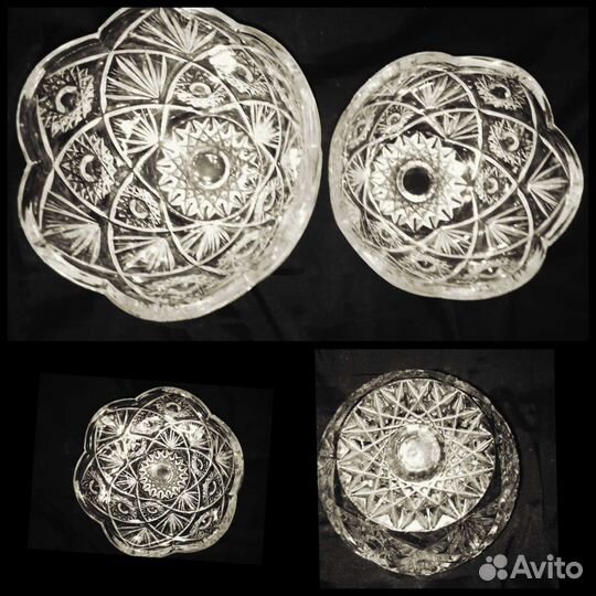 Хрустальные вазы конфетницы салатницы СССР