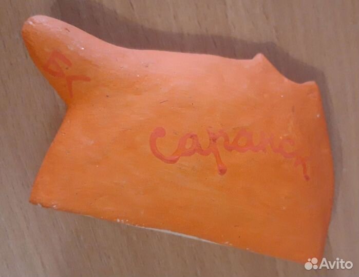 Сувенир Лиса глина ручная работа