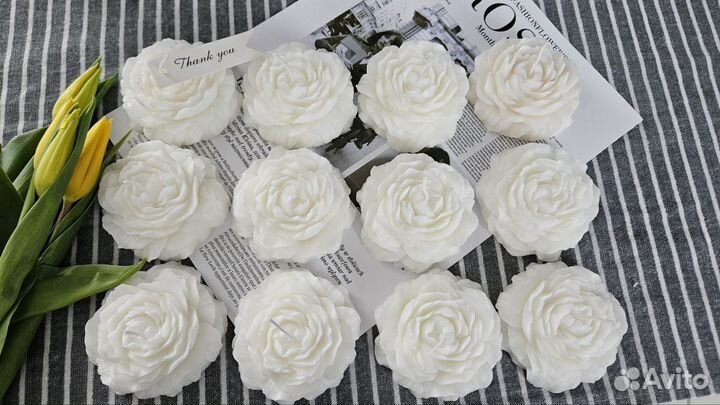 Свечи - цветы пионы