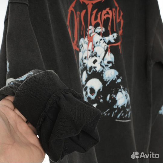 Лонгслив St Michael черный оверсайз