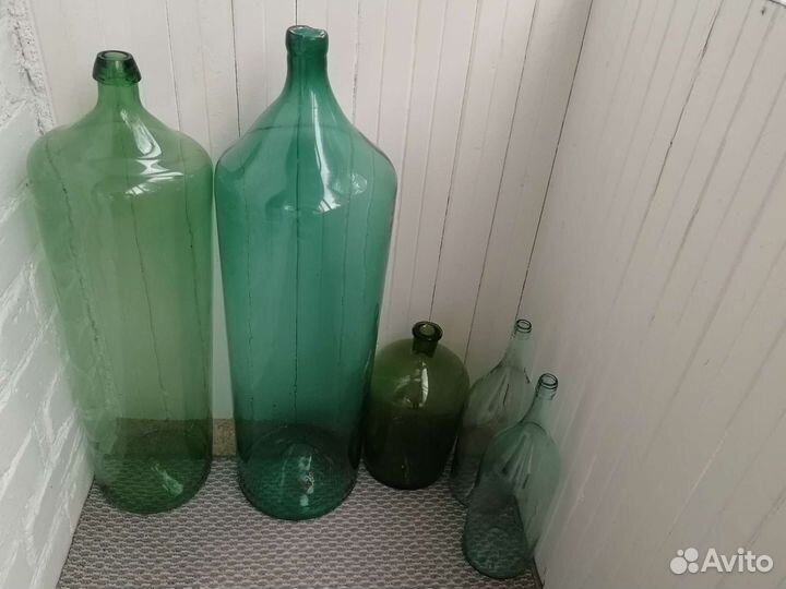 Бутыль стеклянная 85см, старинная