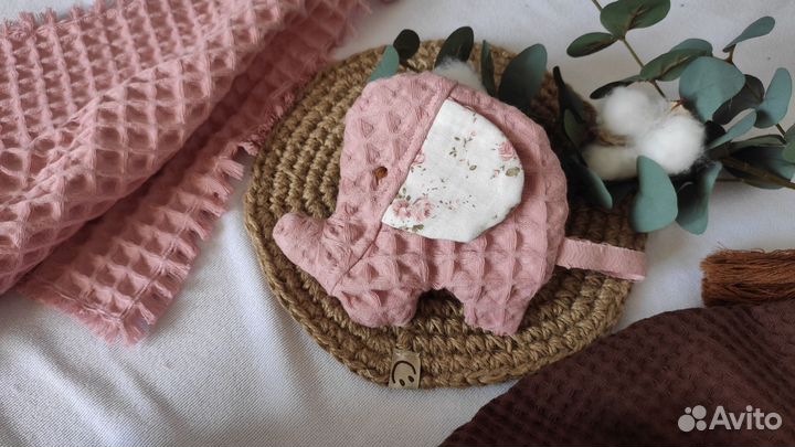 Мочалка розовый слон