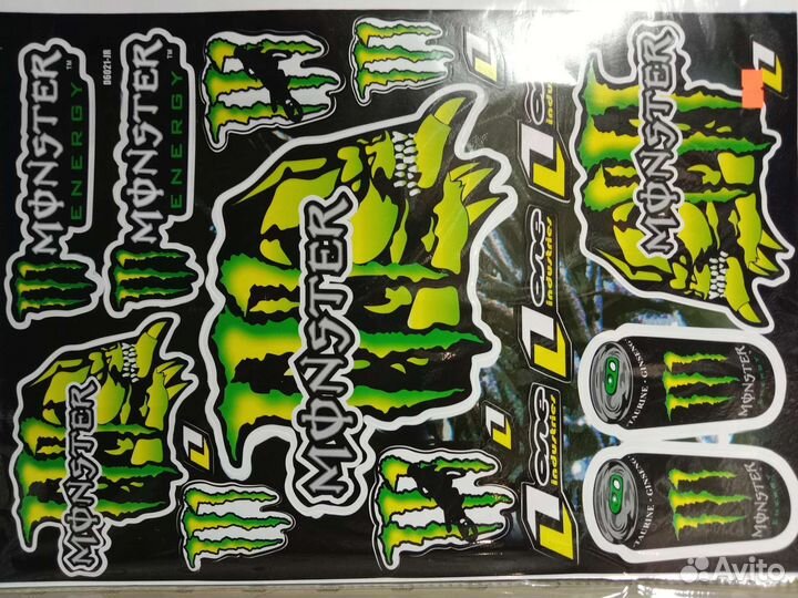 Наклейки monster energy