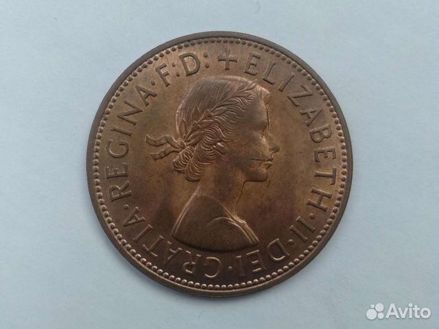 Монета Великобритания 1 пенни (penny) 1967