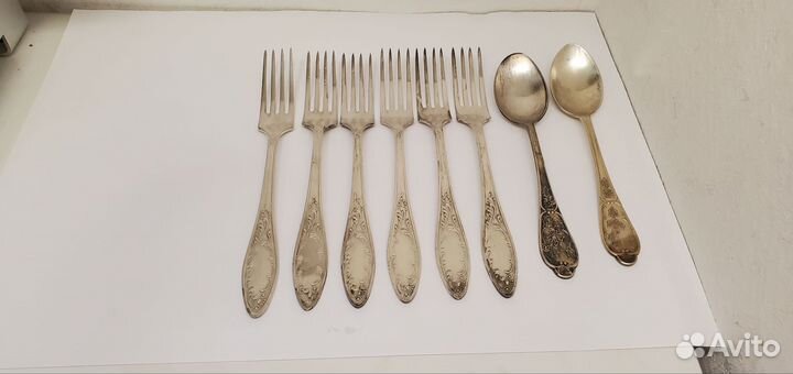 Набор столовых приборов мельхиор СССР