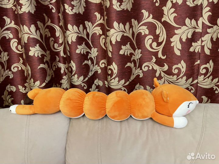 Игрушка лиса подушка-обнимашка 80см