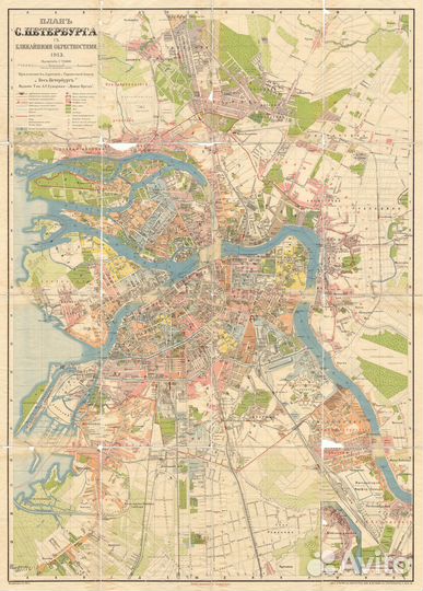 Дореволюционный план С. Петербурга