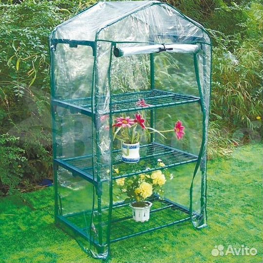 Стеллаж парник для рассады 3 полки 68x49x128 см