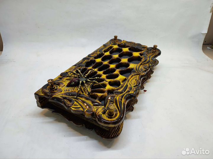 Нарды ручной работы с пауком 3d