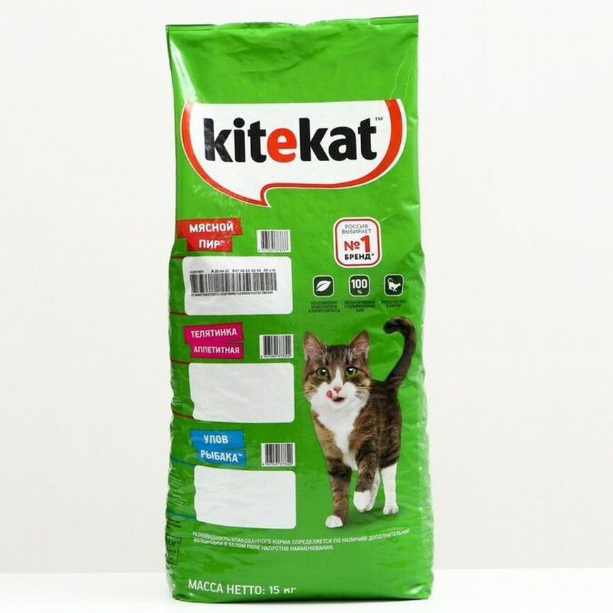 Корм для кошек KiteKat Мясной пир 15кг