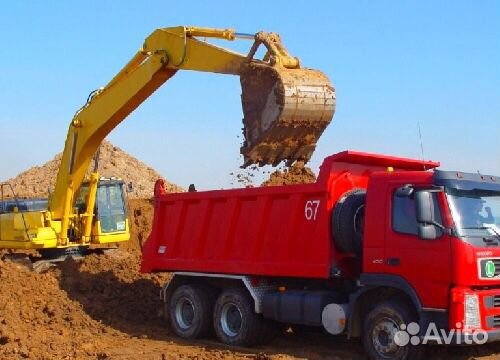 Песок, чернозём, вывоз мусора, щебень